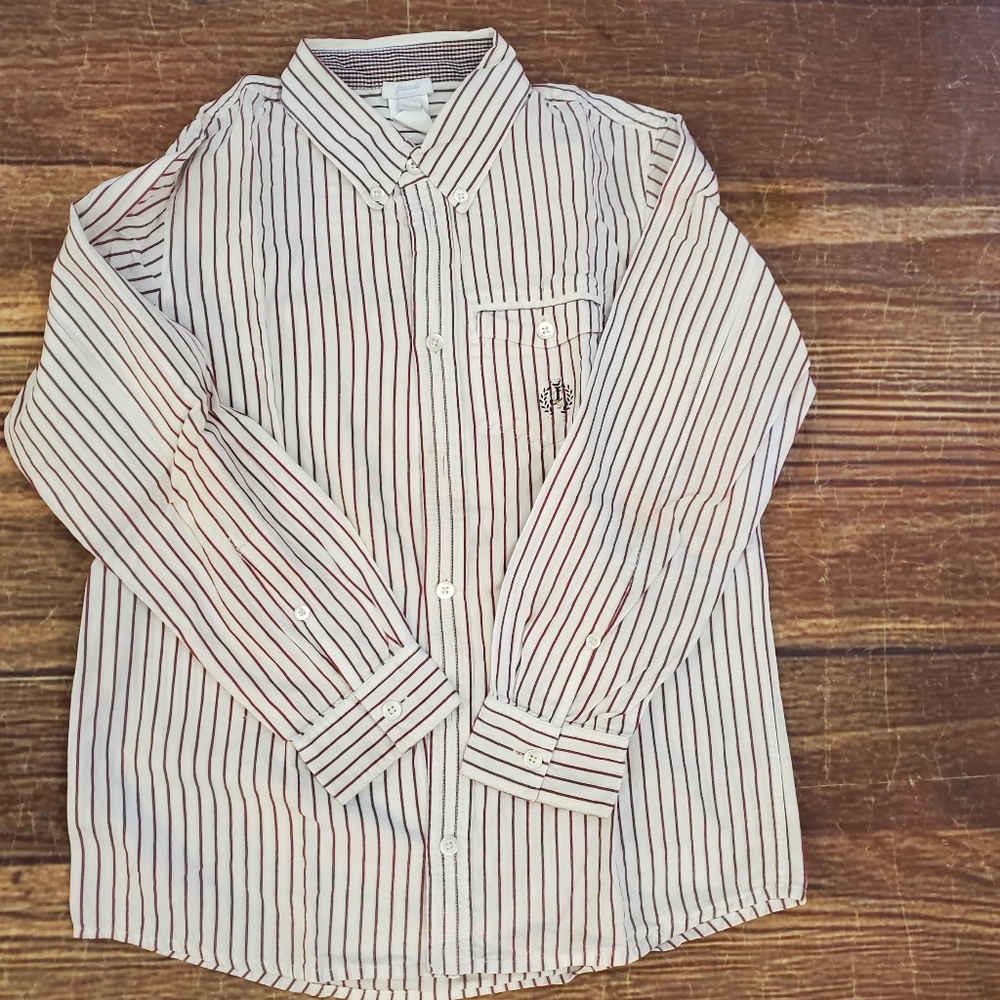 Jacadi pinstriped button-down shirt sz 12